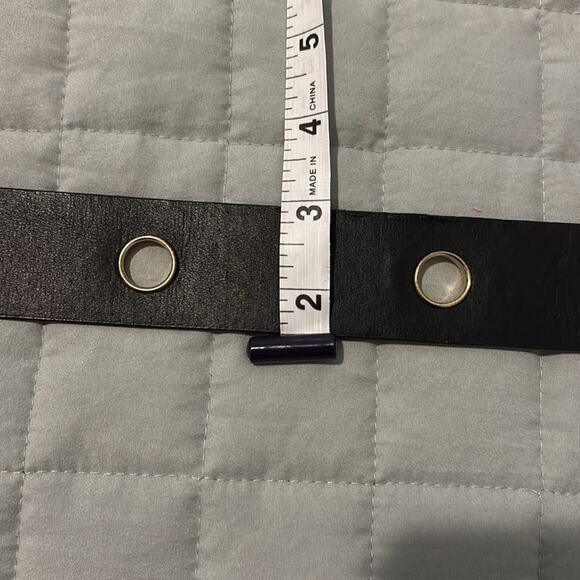 Juicy Couture Gold Grommeted Black Belt W/Oval Buckle - Picture 10 of 10
